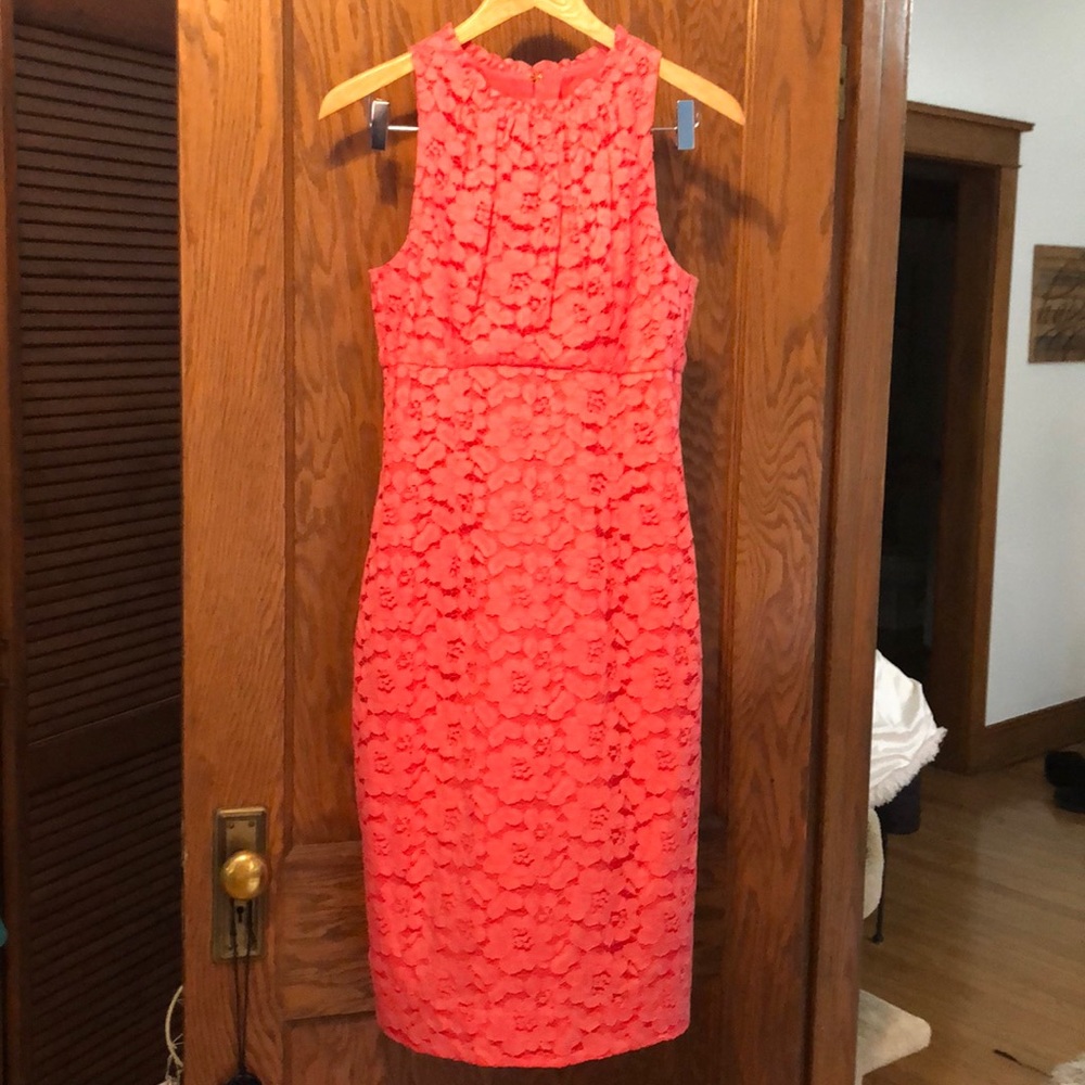 Trina Turk Sally high neck lace dress Pink size 6